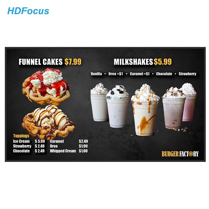 Electronic Menu Board Android LCD Display