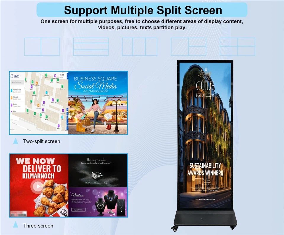 LCD Full Screen Digital Signage Kiosk