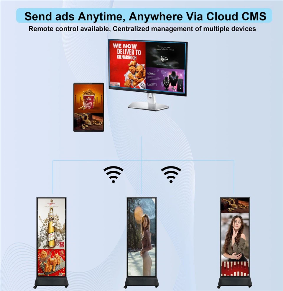 LCD Full Screen Digital Signage Kiosk